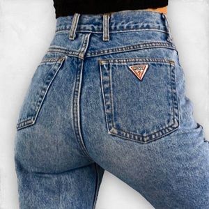 vintage Guess jeans 27 high rise classic fit narrow leg tapered mom jeans vtg